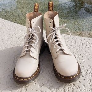cream colored doc martens